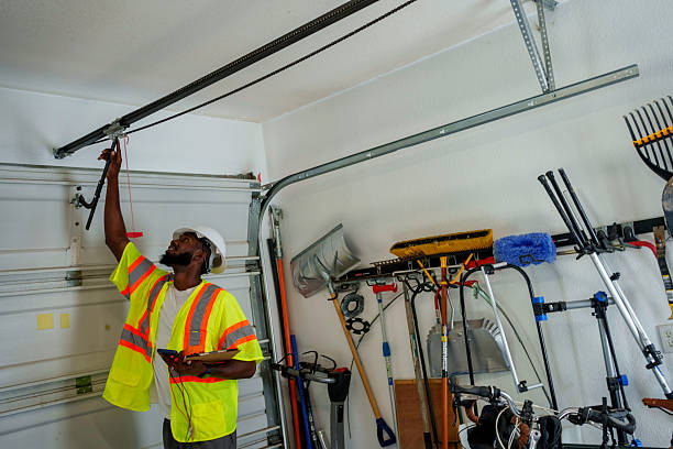 Professional Garage Door Roller Replacement technician working in Garden City, GA